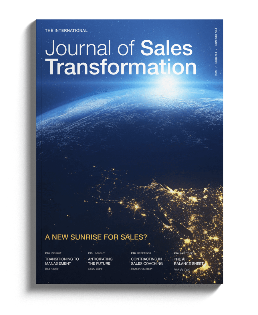 sales journal 7.5 special edition 2021 The International Journal of Sales Transformation 9.4