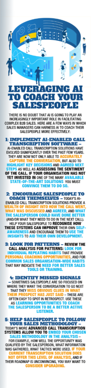 Leveraging AI to coach your salespeople