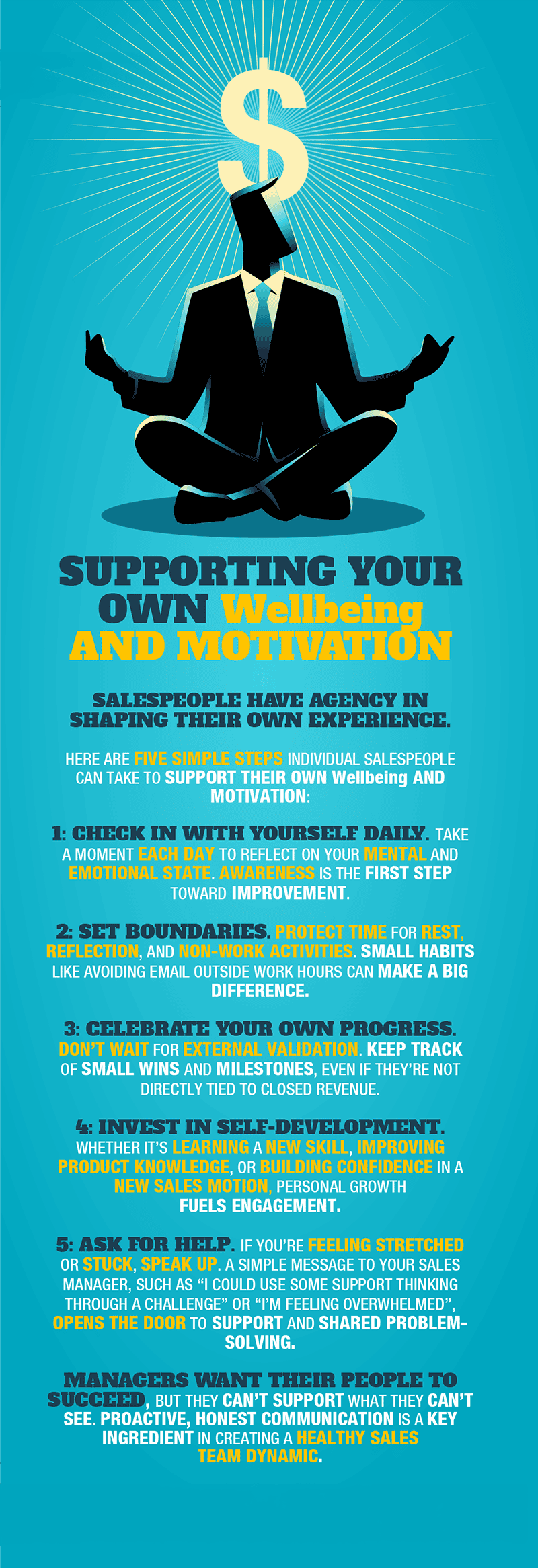 Sales Tips 101 - Supporting your own well-being and motivation